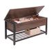 17 Stories Solid Wood Shoe Storage Bench Wood in Brown | 18.3 H x 39.3 W x 15.7 D in | Wayfair 0DCC8AB5D3244693A05A9C42926C28E3