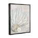 Dovecove Striped Sea Life Aquatic Seashells by Katie Doucette - Floater Frame Graphic Art on Canvas in Brown/Gray | 21 H x 17 W x 1.7 D in | Wayfair