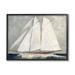 Breakwater Bay Nautical Sailboat Dark Ocean Water by Sally Swatland - Painting on Wood in Brown/Gray | 16 H x 20 W x 1.5 D in | Wayfair