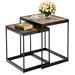 17 Stories Frame 2 Nesting Tables Coffee Table Wood/Metal in Black/Brown/Gray | 23 H x 20 W x 16.5 D in | Wayfair 402F07A8DD07455AAFEBAF32D7C1EE75