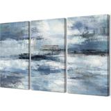 Brayden Studio® 3 Pieces Wall Decor Set Canvas in Blue/White | 32 H x 16 W x 0.1 D in | Wayfair 5F488902A54E4B44B9BBEE5B998FBF2B