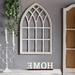 Ophelia & Co. Cathedral Window Frame Wall Décor Metal in Gray/White | 31.9 H x 19.7 W x 1 D in | Wayfair 5C91BE9A214546EEBB243BE4AF557ED2