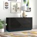 Wade Logan® Attenweiler 63" Wide Buffet Table Wood in Black | 31.1 H x 63 W x 14.5 D in | Wayfair A9C6AA173DFB41E9866A864B14AEA7CB