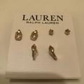 Ralph Lauren Jewelry | New 3 Pack Ralph Lauren Earrings | Color: Gold | Size: Os