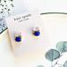 Kate Spade Jewelry | Last Onekate Spade Dainty Pearl Crystal Stud Earrings Blue | Color: Blue/Gold | Size: Os