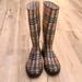 Burberry Shoes | Burberry House Check Rainboots | Color: Black/Tan | Size: 6