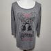 American Eagle Outfitters Tops | American Eagle Gray Festival Vintage Dolman ¾ Sleeve Tee Size Medium | Color: Gray | Size: M