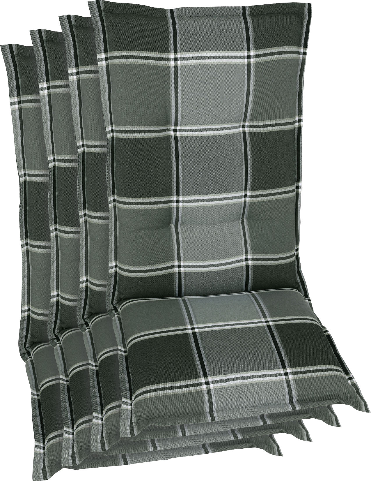 Hochlehnerauflage GO-DE, grau, B:50cm T:120cm, Baumwolle, Polyester, Polsterauflagen, grau Image