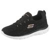 Slip-On Sneaker SKECHERS "Summits", Damen, Gr. 40, schwarz, Textil, sportlich, Schuhe, Slipper, Freizeitschuh, Komfortschuh mit Memory Foam