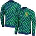 Men's Nike Blue/Green Brazil National Team 2022 Academy Pro Anthem Performance Raglan Full-Zip Jacket