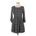 Forever 21 Casual Dress - Fit & Flare: Black Marled Dresses - Women's Size Medium