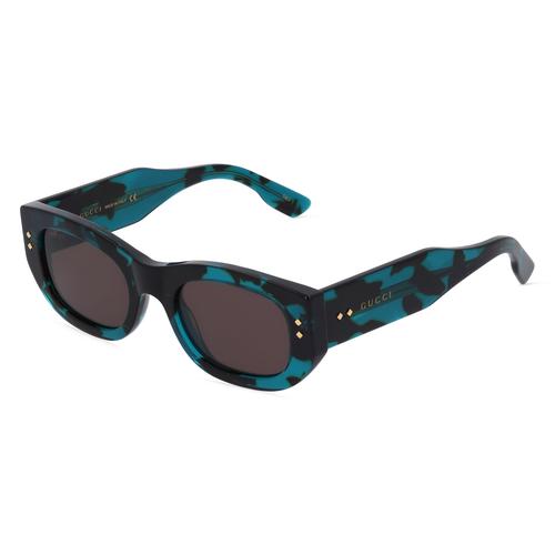 Gucci GG1215S Damen-Sonnenbrille Vollrand Eckig Kunststoff-Gestell, braun