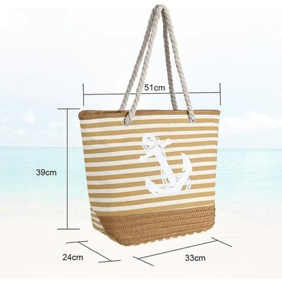 Large Beach Bag for Women, Summer Tote Bag, Shopping Bag, Large Shoulder Bag with Rope Handle,