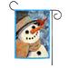 Christmas Snowman and Cardinal Outdoor Garden Flag 18" x 12.5"