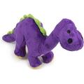 goDog Dinos Bruto Squeaky Plush Dog Toy Chew Guard Technology - Purple Small