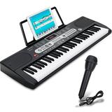 61 Key Portable Electric Piano Keyboard with Microphone