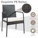 EEPHO 4 Pieces Patio Wicker Rattan Dining Set with Comfy Cushions