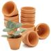 10 Pack Tiny Clay Pots for Succulents Ceramic Pottery Flower Planters 1.5 In