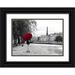 Lauren Julian 18x14 Black Ornate Wood Framed with Double Matting Museum Art Print Titled - Quai de la Seine