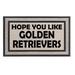 Outdoor Indoor Doormat 18 x 30 Gray / Beige / Black Rubber Backed Door Mat Hope You Like Golden Retrievers