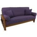 Blazing Needles Solid Twill 8 to 9 Futon Cover Set with 4 Throw Pillows (Set of 5) Full Grape