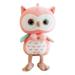 JYYYBF Small Owl Plush Stuffed Animal Snowy Owl Plushie Toy Kawaii Huggable Fuzzy Plush Pillow Toy for Gift Pink 25cm