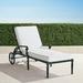 Carlisle Chaise Lounge with Cushions in Onyx Finish - Salta Palm Cobalt, Standard - Frontgate