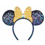 Disney Accessories | Minnie Mouse Jeweled Bow Ears Headband Walt Disney World 50th Anniversary Nwt | Color: Blue/Gold | Size: Osbb