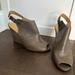Coach Shoes | Coach Lindsay Leather Peep Toe Wedges - Size 9.5 | Color: Brown/Gray | Size: 9.5