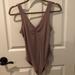 American Eagle Outfitters Tops | American Eagle Mauve Ribbed Bodysuit | Color: Purple/Tan | Size: S