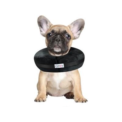 COMFURT COLLAR Stuffed Not Inflatable Dog & Cat Recovery Collar, Black, Small