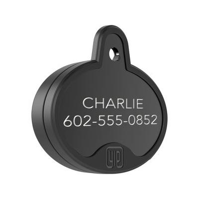 YIP Smart Tag ID & Tracker - Works with Apple Find My, Oval, Black