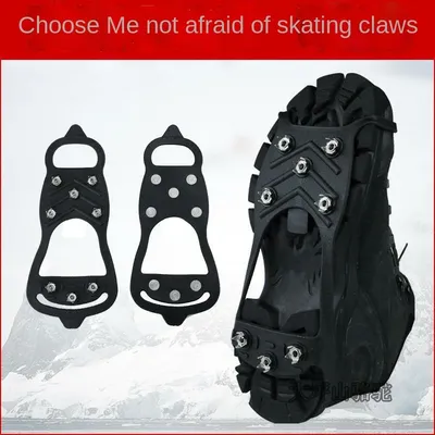 Couvre-chaussures antidérapants en silicone équipement d'escalade à griffes de glace en plein air