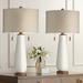 Possini Euro Kingston 32 3/4" White Ceramic Table Lamps Set of 2