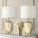 Possini Euro Sophia Champagne Glass Night Light Table Lamps Set of 2