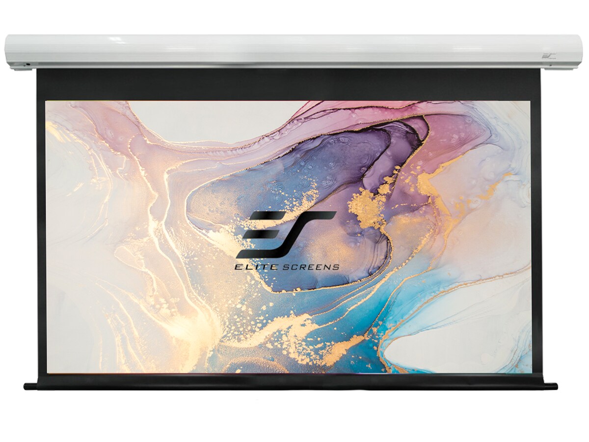 ELITE SCREENS-SAKER PREMIUM - MOTORLEINWANDWeiß / 16:9 / 244 x 137 (Vorlauf 60cm)-Projektionsleinwand-geeignet für: normalen Beamer Image