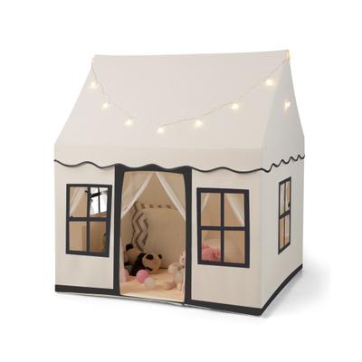 Costway Toddler Large Playhouse with Star String L...