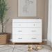 Child Craft Soho 3 Drawer Changing Table Dresser Wood in White/Brown | 36.5 H x 19 W x 42 D in | Wayfair F03909.43