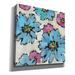 Red Barrel Studio® 'Graphic Pink & Floral II' By Silvia Vassileva, Canvas Wall Art, 12"X12" Canvas in Blue | 12 H x 12 W x 0.75 D in | Wayfair