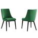 Viscount Accent Performance Velvet Dining Chairs - Set of 2 by Modway Upholstered/Fabric in Green | 34 H x 23 W x 20 D in | Wayfair EEI-5816-EME