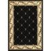 Blue/Green 91 x 63 x 0.5 in Area Rug - Fleur De Lis Living 5" X 8" Black Fleur De Lis Diamond Bordered Indoor Area Rug | Wayfair