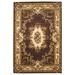 Red/Yellow 91 x 63 x 0.5 in Area Rug - Fleur De Lis Living 5"X8" Plum Ivory Machine Woven Hand Carved Floral Medallion Indoor Area Rug | Wayfair