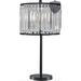 Everly Quinn Metal Table Lamp Metal/Crystal in Black | 27.13 H x 14 W x 14 D in | Wayfair 5D12F9296BDD4656B91781C358E3B4BF