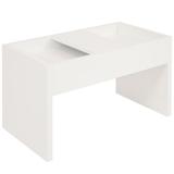 Ebern Designs Abbie-Lei Tray Top Sled End Table w/ Storage Wood in White | 15.25 H x 26.75 W x 14.5 D in | Wayfair F21C00AEB5214472984D4AAD00843BA6