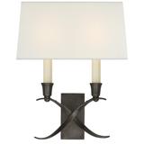 Visual Comfort Signature Collection Chapman & Myers Cross Bouillotte 12 Inch Wall Sconce - CHD 1190BZ-L