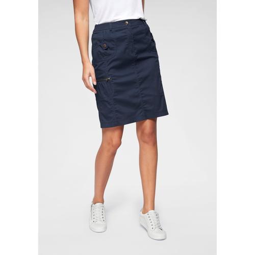 Cargorock ANISTON CASUAL Gr. 44, blau (marine) Damen Röcke mit figurfreundlichen Teilungsnähten