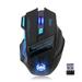 ZELOTES F14 LED Optical Computer Wireless 2.4G 2400 DPI 7 Buttons Wireless Gaming Colorful Breathing Lights for Pro Gamer