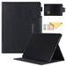 TECH CIRCLE Case for iPad 10th Generation 10.9 Inch (2022 Model) Multi-Angle Viewing Protective Stand Cover with Pencil Holder & Pocket Auto Sleep/Wake Folio PU Leather Cases for Women Men Black