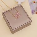 Kayannuo Clearance Ladies Fashion Multicolor Butterfly Necklace Crystal Clavicle Chain Pendant