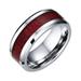 Kayannuo Gifts For Women Christmas Clearance Couple Ring Wood Grain Titanium Steel Heart Three Layer Ring Ring Set Christmas Gifts